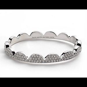 Kate Spade scalloped pave hinged bangle bracelet